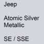 Preview: Jeep, Atomic Silver Metallic, SE / SSE.